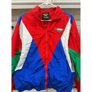 forever 21 vtg pony nylon full‎ zip jacket multicolored medium